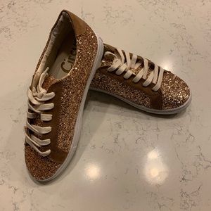 Circus by Sam Edelman gold glitter sneakers NWOT